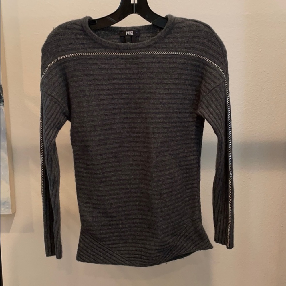Grey PAIGE sweater with chains